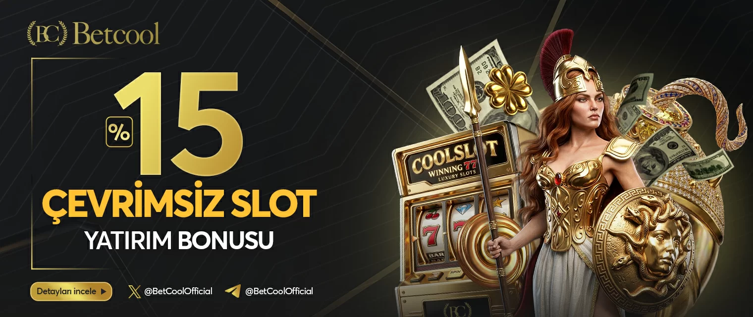 Betcool %15 çevrimsiz casino slot yatırım bonusu