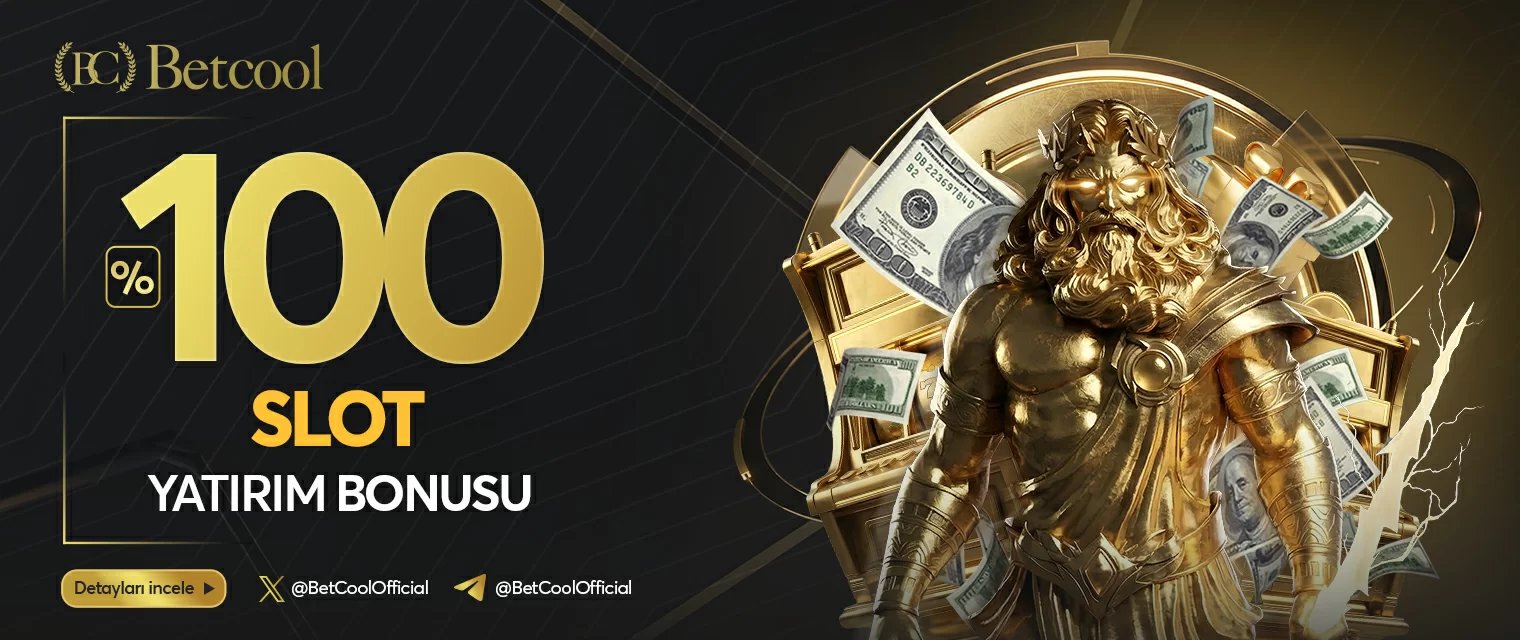 Betcool Pazartesi Çarşamba Cuma %100 slot yatırım bonusu